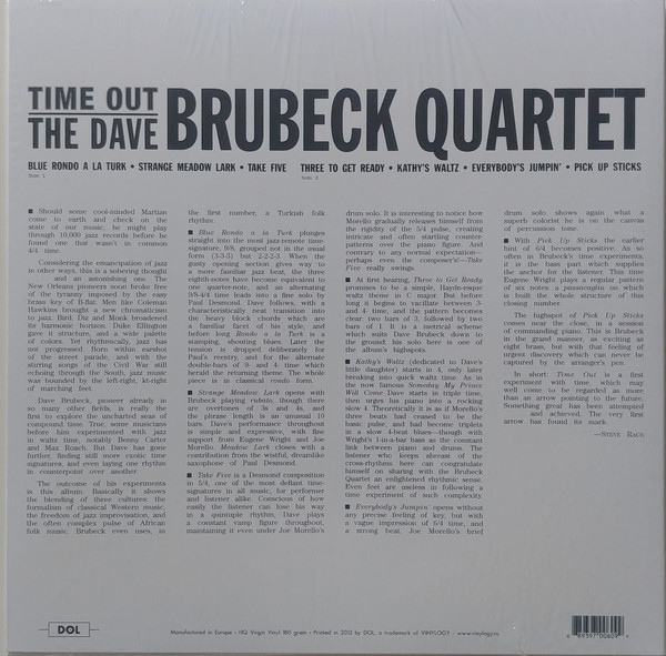 The Dave Brubeck Quarted - Time Out (Blue Vinyl)(New)