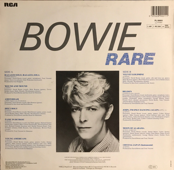 David Bowie - Rare (1Lp Used Nm)
