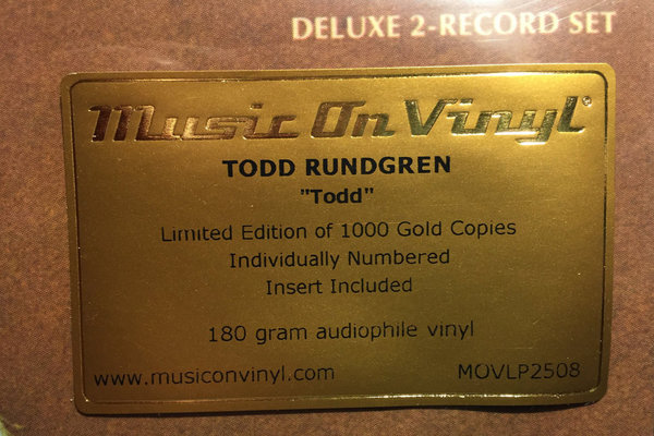 Todd Rundgren - Todd (Album, 2 Lp, Limited Edition, Numbered, Reissue, Gold, New)
