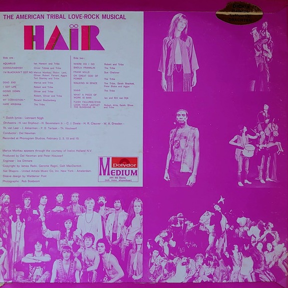 Various - Hair - The American Tribal Love-Rock Musical - Original Amsterdam Cast ( 1Lp Used Nm)