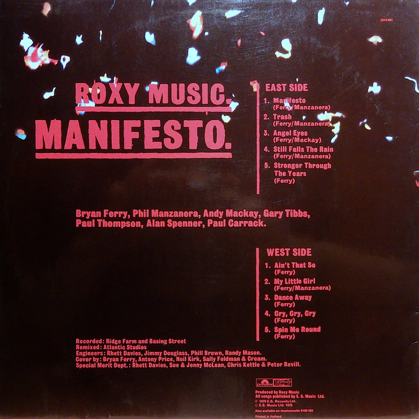 Roxy Music - Manifesto (1 Lp Used Nm)