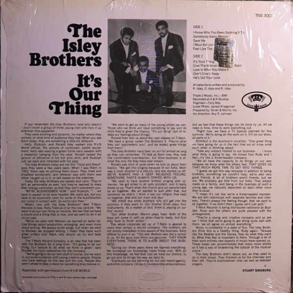 The Isley Brothers- It's Our Thing (1 Lp New)