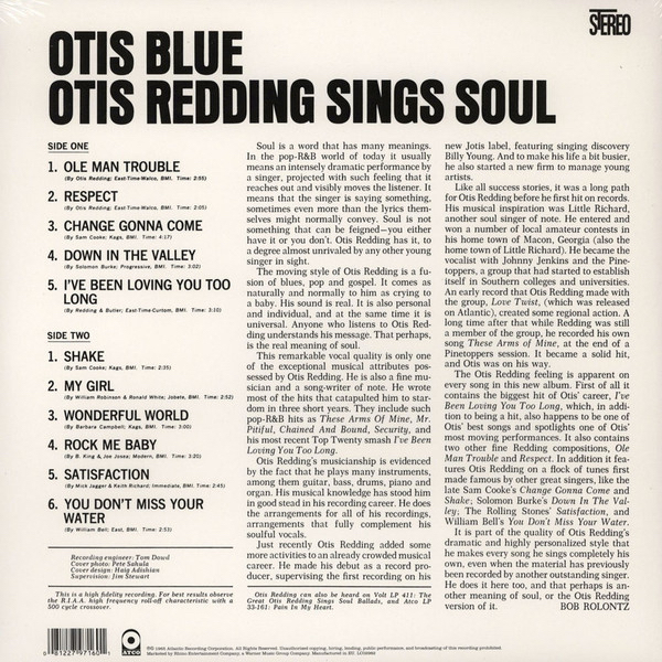 Otis Blue - Otis Redding Sings Soul (1 Lp New Colored Vinyl)